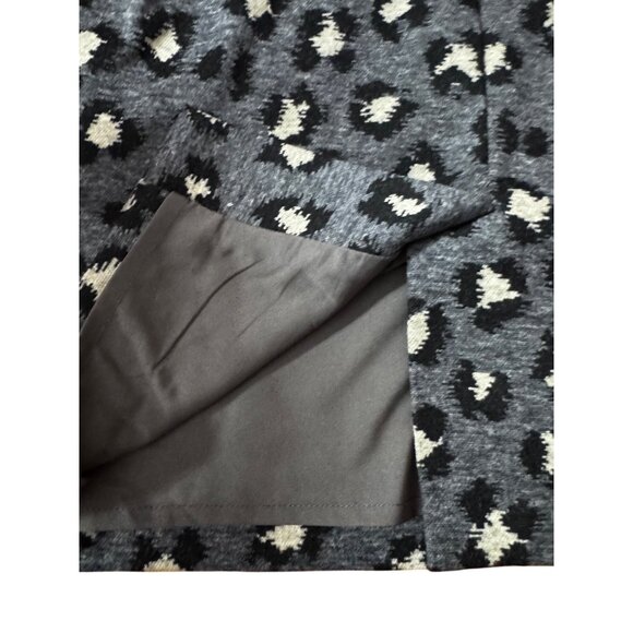 Sexy Gray Animal Print Skirt Petite Medium Eighties Wild Punk Rock Stretch Y2K - Picture 3 of 8